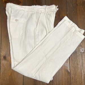 Sundance Ankle Length Linen Blend Pants